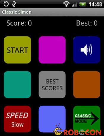 Simon Classic for Android là game miễn phí thu hút trẻ trong nhiều giờ