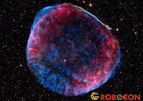 Ảnh chụp ánh sáng, sóng vô tuyến và X-quang từ siêu tân tinh của SN 1006.