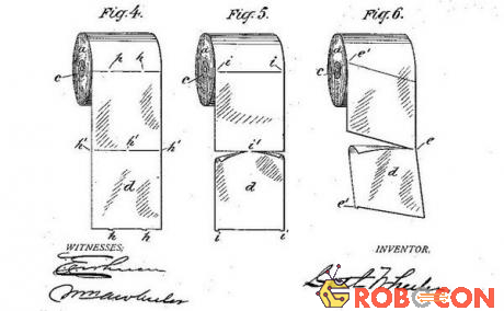 Hình ảnh thiết kế của cuộn giấy vệ sinh được đăng ký bằng sáng chế năm 1891.