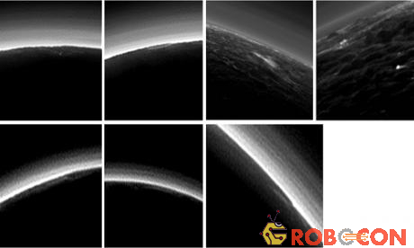 Hình ảnh 7 vệt sáng nghi là những đám mây trên sao Diêm Vương. 