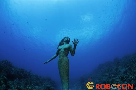 Tượng nữ thần Amphitrite, đảo Grand Cayman: Bức tượng nữ thần biển nặng 272 kg này nằm cách bờ 50m, ở mũi tây nam của hòn đảo. Du khách có thể lặn xuống độ sâu 15 m và ngắm nhìn bức tượng có dạng nàng tiên cá này.