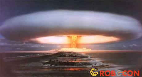 Hình ảnh vụ nổ bom Tsar Bomba.