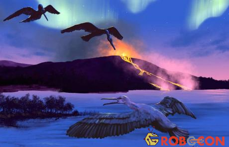 Hóa thạch chim 90 triệu năm tuổi được tìm thấy ở vùng Bắc Cực thuộc Canada. 