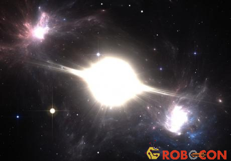 Hình ảnh minh họa một vụ nổ siêu tân tinh.