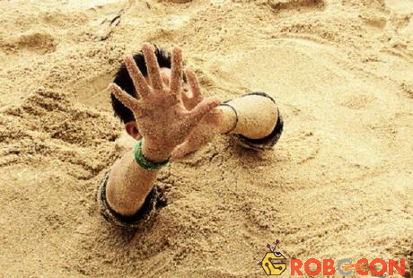 khi bị sa chân xuống bãi cát lún chúng ta phải làm gì để thoát thân?