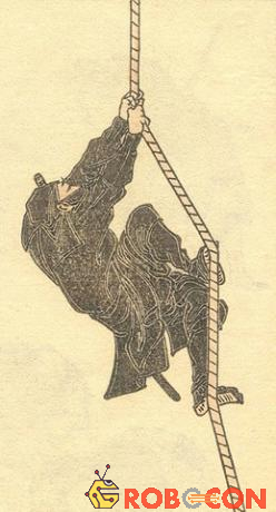 Tranh khắc gỗ ninja của họa sĩ Hokusai.