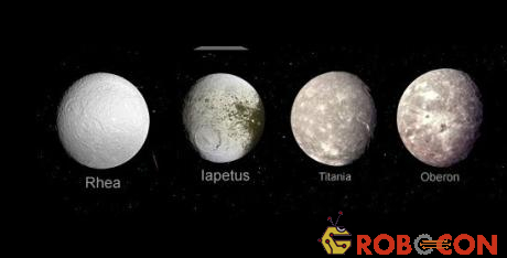 4 vệ tinh của sao Thổ và sao Thiên vương