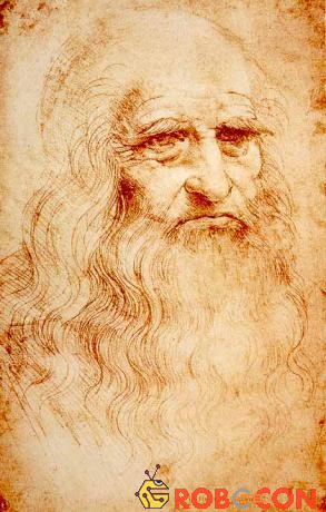 Tự hoạ của Leonardo da Vinci, vẽ bằng phấn đỏ trong khoảng 1512 và 1515.