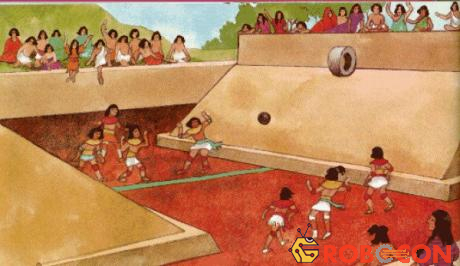 Một sân đấu bóng của người Aztec.