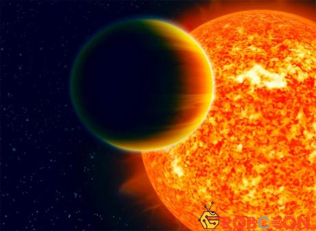 Tâm tỉ cự của mặt trời và sao Mộc nằm bên ngoài ngôi sao vì khối lượng sao Mộc quá lớn.