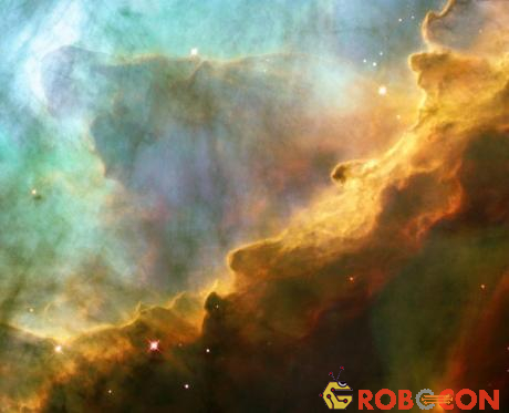 Hình ảnh do kính thiên văn vũ trụ Hubble cung cấp về tinh vân Omega - trông giống một vùng biển đang phẫn nộ. Màu sắc của tinh vân này đến từ những đám mây hydro và các tinh thể lưu huỳnh, oxy.