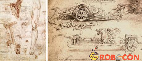 Trích từ một vài trang phác thảo của Leonardo da Vinci