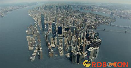 Các thành phố ven biển như New York sẽ chìm dưới nước.