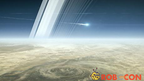 Tàu Cassini lao qua khí quyển sao Thổ và bốc cháy hôm 15/9