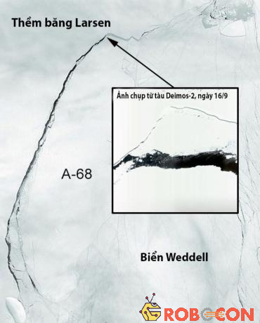 Theo nhiều dự đoán, tảng băng đang tiến về biển Weddell.