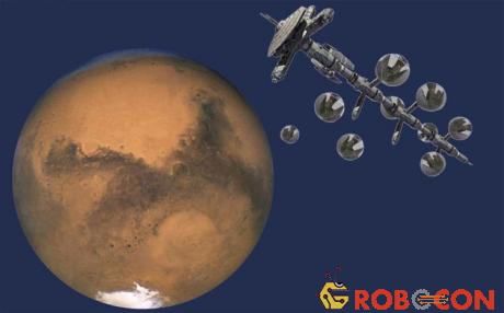 Khối cầu này được một chiếc tàu vũ trụ chuyên chở từ Trái đất đến sao Hỏa.