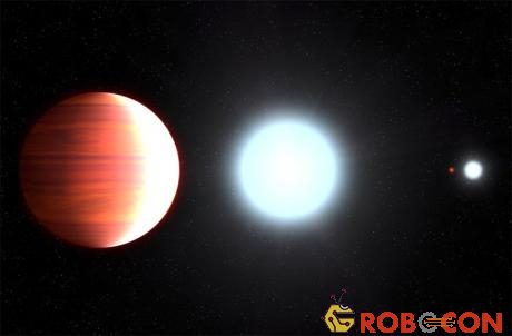 Ngoại hành tinh Kepler-13Ab với quỹ đạo rất gần ngôi sao chủ Kepler-13A của nó