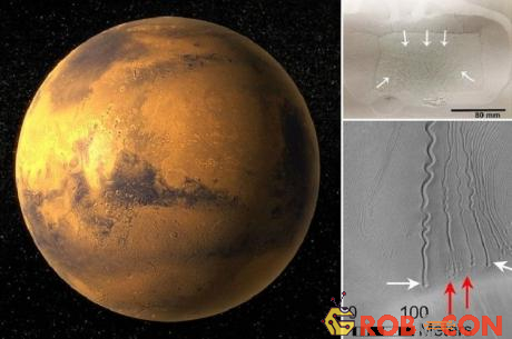Bề mặt cát đã tạo thành các rãnh tương tự như những gì nhìn thấy trên sao Hỏa.