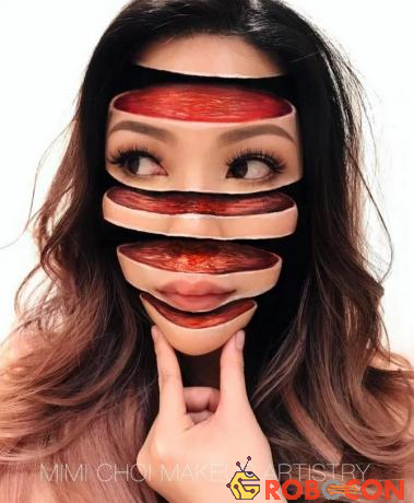bức ảnh selfie "ảo giác" tạo ra từ make-up