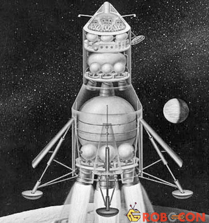 Cấu hình Apollo cho việc bay trực tiếp. Gặp gỡ trên Quỹ đạo Trái Đất - 1961 (NASA).
