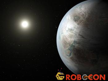 Mô phỏng Kepler-452b và mặt trời của nó. Ảnh: NASA
