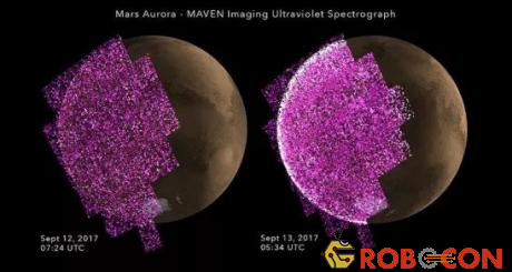 Hiện tượng cực quang trên sao Hỏa. 