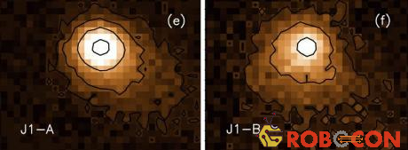 Hình ảnh quan sát hai mảnh của thiên thạch P/2016 J1 (được ký hiệu là J1-A và J1-B) vào ngày 15/5/2016 vừa qua. 