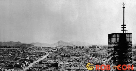 Thành phố hóa bình địa sau vụ ném bom hạt nhân ở Hiroshima (Nhật Bản).