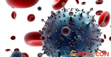 Virus HIV trong máu người.
