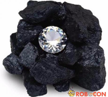 Với nhiệt và áp suất cao, than chì có thể được chuyển thành các viên kim cương tổng hợp.