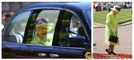 Nữ hoàng Elizabeth II đẹp rạng rỡ và đầy nổi bật di dự đám cưới của Hoàng tử Harry.