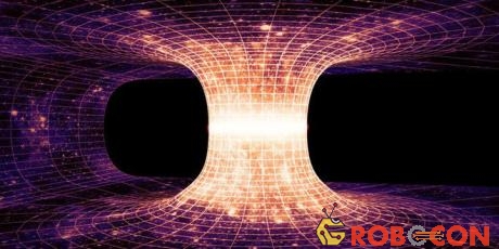 Giả thuyết về cầu Einstein-Rosen, lỗ giun - wormhole kết nối hai khoảng không không gian lại.