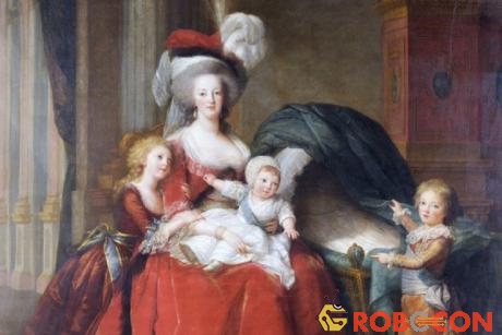 Phác họa hình ảnh hoàng hậu Pháp Marie Antoinette.