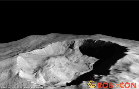 Hố núi lửa Jugling ở miền nam Ceres