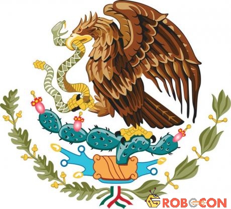 Hình ảnh trên quốc kỳ Mexico