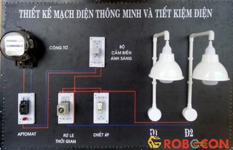 Mô hình thiết kế mạch điện thông minh và tiết kiệm ứng dụng tại Trường THCS Chu Văn An.