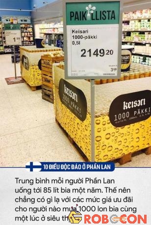 Trung bình một người Phần Lan uống tới 85 lít bia 1 năm