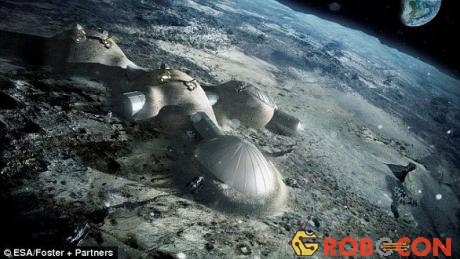 Các công trình trên mặt trăng có thể được xây dựng trước bởi các robot gửi lên từ Trái đất trước khi các phi hành gia đặt chân đến. 