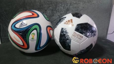 Trái Brazuca (World Cup 2014 - Brazil) và Telstar 18 (World Cup 2018 - Nga).