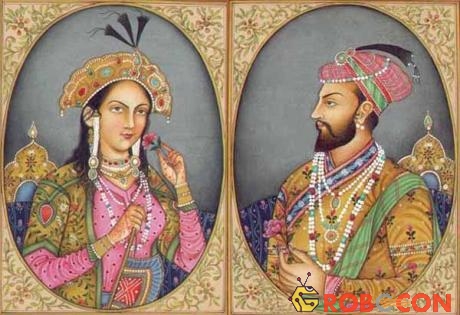 Vua Shah Jahan và hoàng hậu Mumtaz Mahal