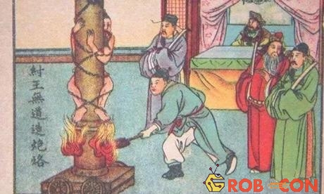 Hình phạt “cột đồng nung nóng” của Trụ Vương là cực hình Bào cách ở thời kì đầu.