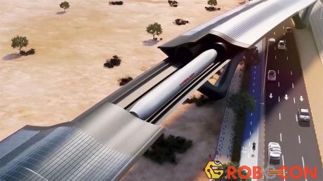 Thiết kế đường tàu Hyperloop ở Quý Châu, Trung Quốc. 