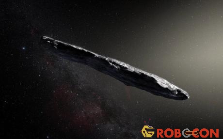 Minh họa nghệ thuật vật thể xuyên sao 'Oumuamua. 