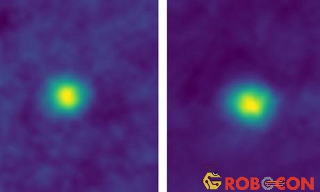 Ảnh chụp hai vật thể 2012 HZ84 (trái) và 2012 HE85 (phải) từ tàu vũ trụ New Horizons