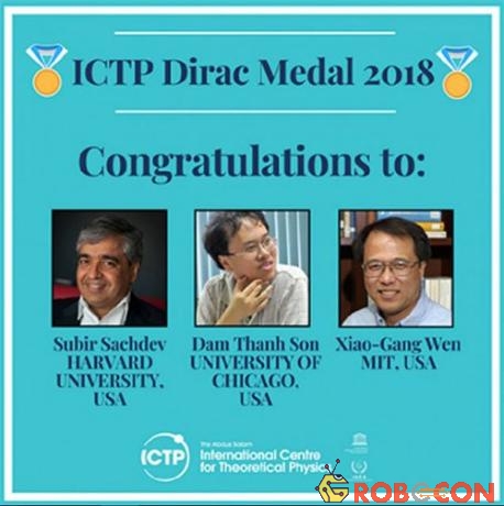 Ba nhà vật lý đoạt Giải thưởng và Huy chương Dirac 2018. 