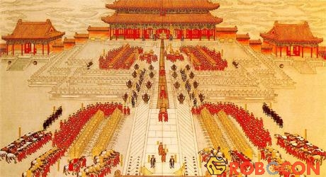 Quang cảnh lễ cưới của Hoàng đế Quang Tự thời Mãn Thanh và Hoàng hậu.