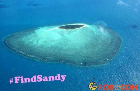 Hình ảnh được cư dân mạng lan truyền với hashtag #FindSandy (Tìm đảo Sandy).