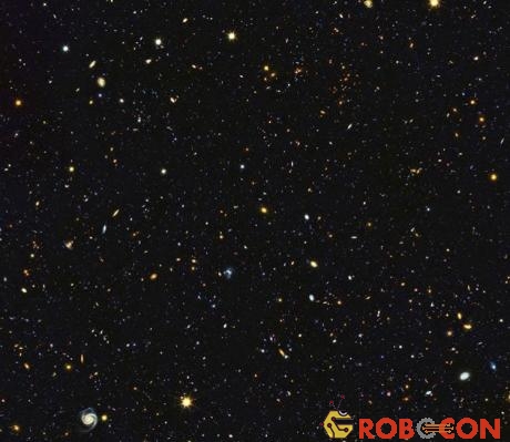 Một phần bức ảnh mới của kính Hubble với hàng nghìn thiên hà. 