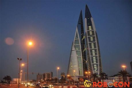 Trung tâm thương mại thế giới Bahrain như một cánh buồm.