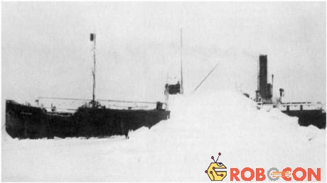 Con tàu nặng 1.322 tấn bị mắc kẹt trong băng vào năm tháng 10/1931